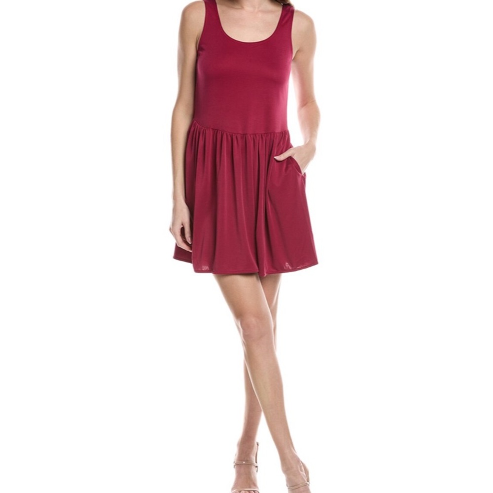 Rebecca Taylor Sleeveless Burgundy Mini Dress